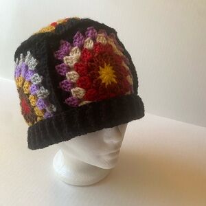 Colorful Handmade Crochet Beanie Hat/Granny Square